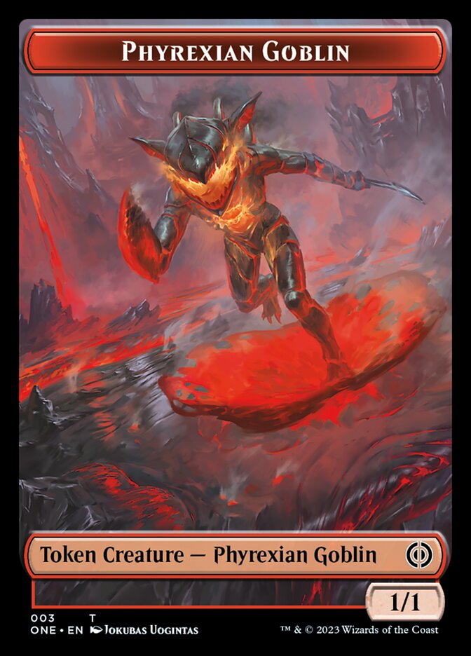 Phyrexian Mite (011) // Phyrexian Goblin Double-Sided Token [Phyrexia: All Will Be One Tokens] | Game Master's Emporium (The New GME)