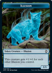 Illusion // Skeleton Double-Sided Token [Dungeons & Dragons: Adventures in the Forgotten Realms Commander Tokens] | Game Master's Emporium (The New GME)