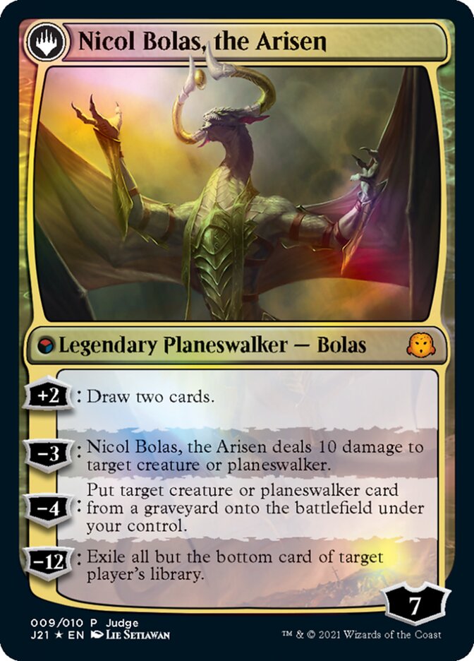 Nicol Bolas, the Ravager // Nicol Bolas, the Arisen [Judge Gift Cards 2021] | Game Master's Emporium (The New GME)