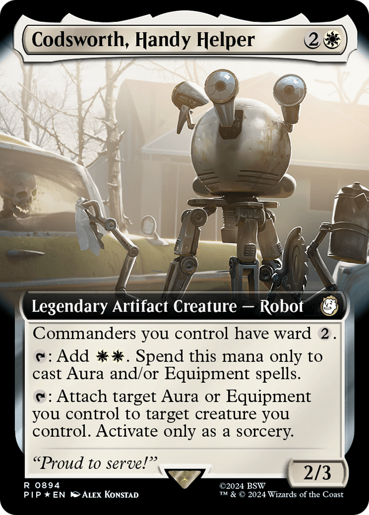 Codsworth, Handy Helper (Extended Art) (Surge Foil) [Fallout] | Game Master's Emporium (The New GME)