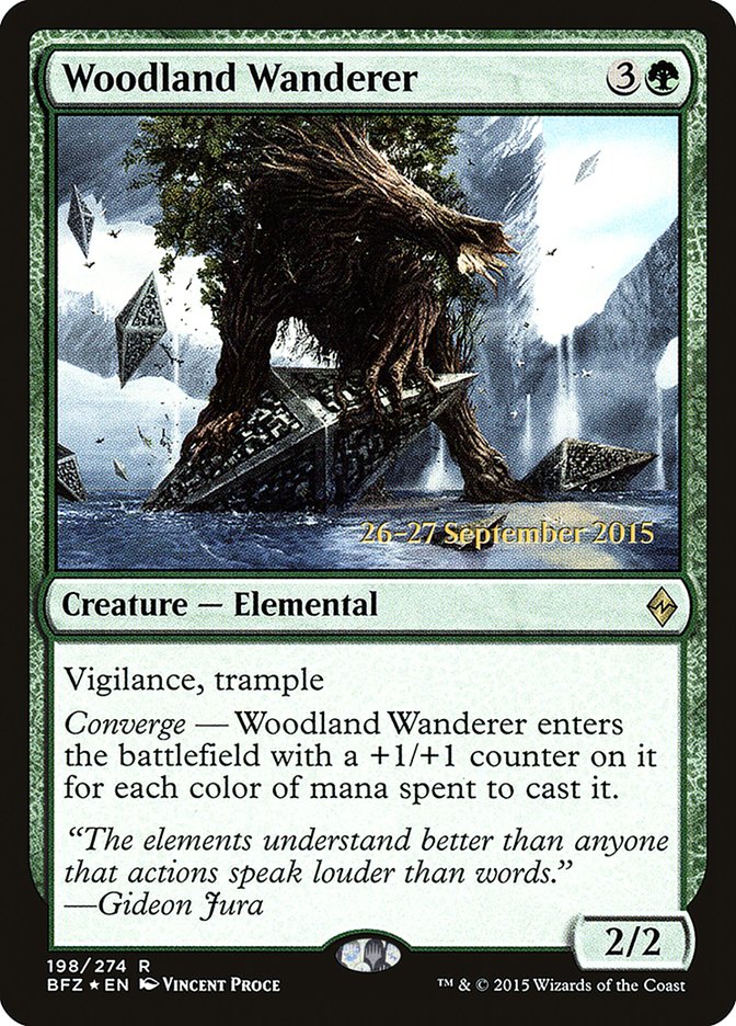 Woodland Wanderer [Battle for Zendikar Prerelease Promos] | Game Master's Emporium (The New GME)