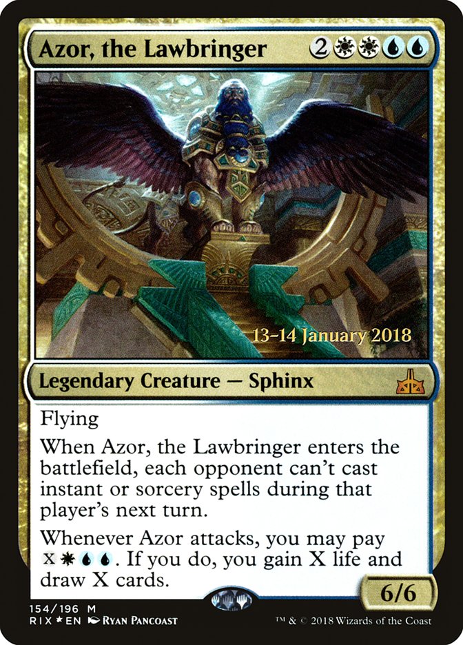 Azor, the Lawbringer [Rivals of Ixalan Prerelease Promos] | Game Master's Emporium (The New GME)