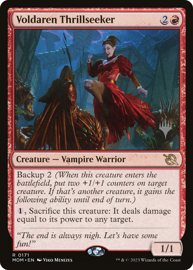 Voldaren Thrillseeker (Promo Pack) [March of the Machine Promos] | Game Master's Emporium (The New GME)