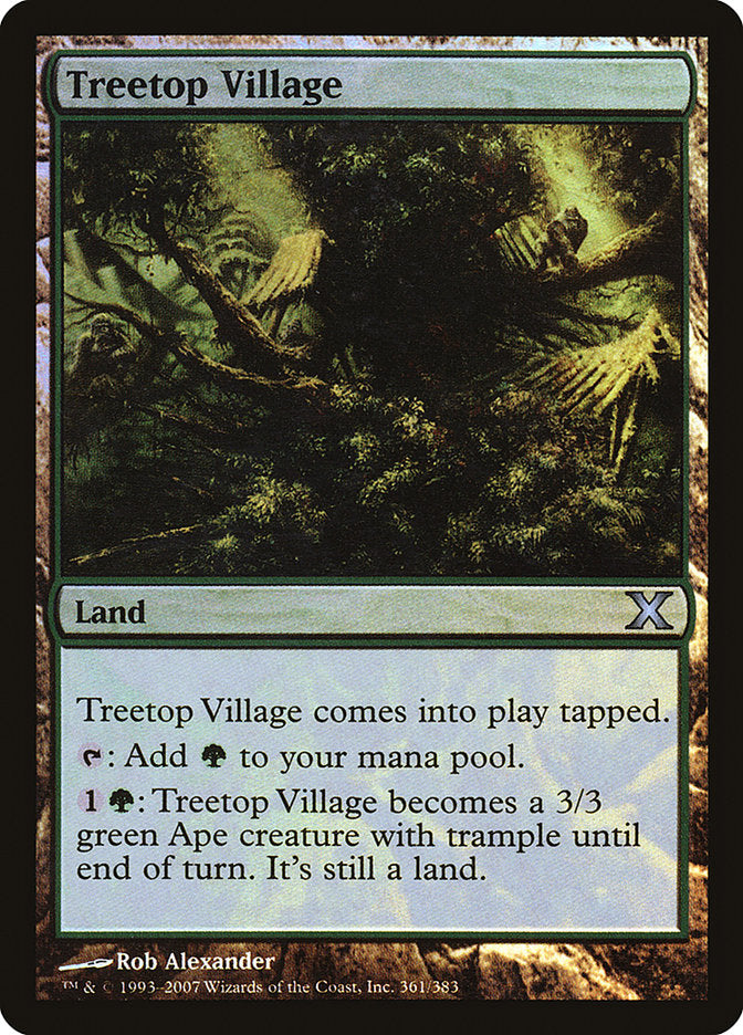 Treetop Village (Premium Foil) [Tenth Edition] | Game Master's Emporium (The New GME)