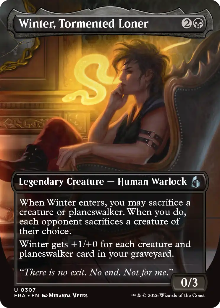 Winter, Tormented Loner (Borderless) [Reality Fracture] | Game Master's Emporium (The New GME)