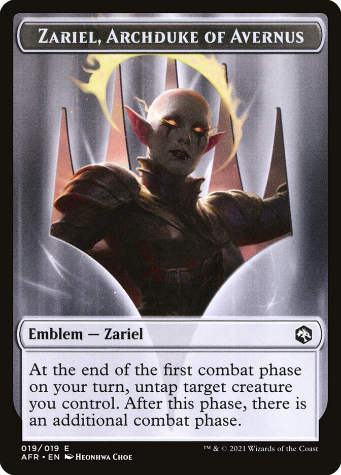 Spider // Zariel, Archduke of Avernus Emblem Double-Sided Token [Dungeons & Dragons: Adventures in the Forgotten Realms Tokens] | Game Master's Emporium (The New GME)