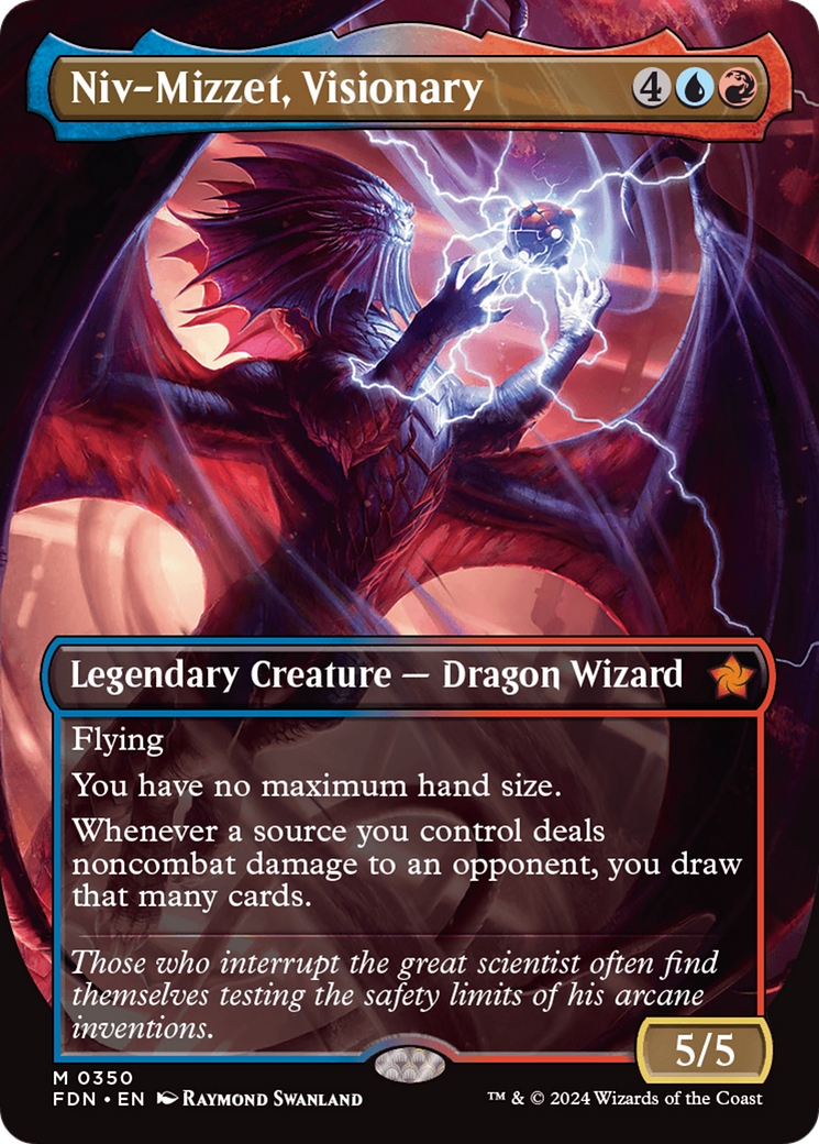 Niv-Mizzet, Visionary (Borderless) [Foundations] | Game Master's Emporium (The New GME)