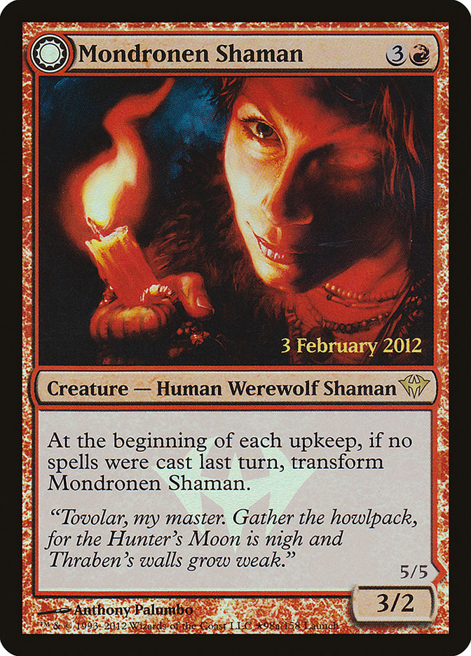 Mondronen Shaman // Tovolar's Magehunter (Launch) [Dark Ascension Promos] | Game Master's Emporium (The New GME)