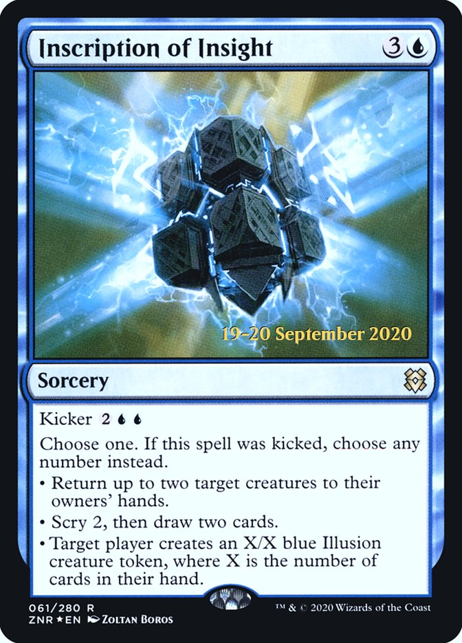 Inscription of Insight [Zendikar Rising Prerelease Promos] | Game Master's Emporium (The New GME)