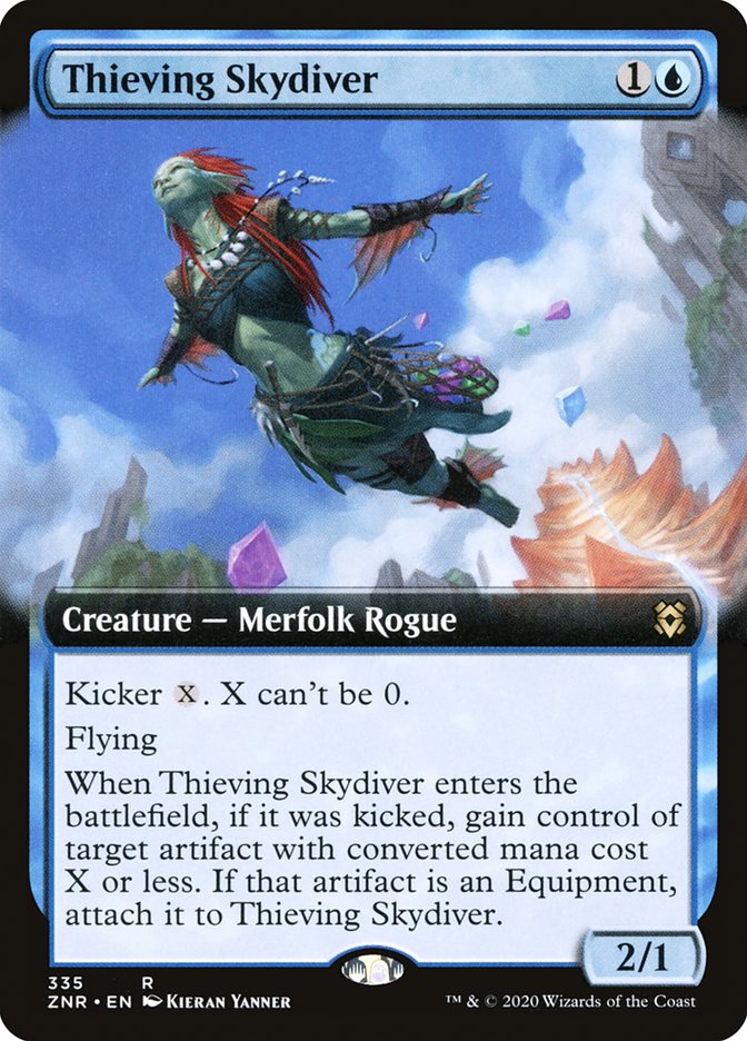 Thieving Skydiver (Extended Art) [Zendikar Rising] | Game Master's Emporium (The New GME)