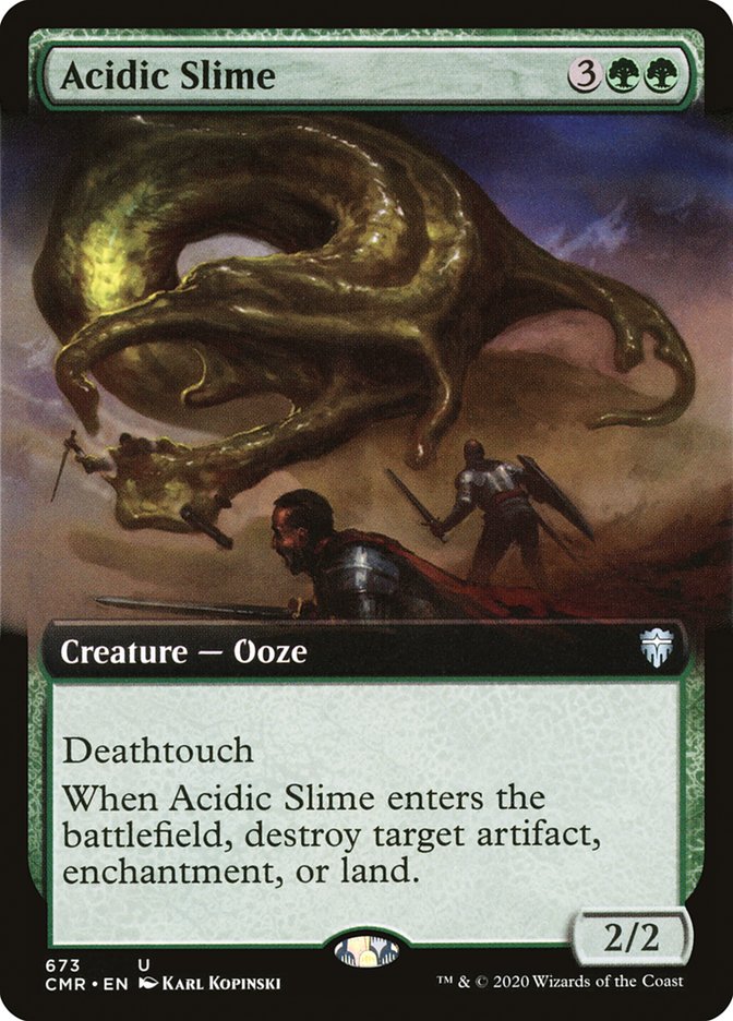 Acidic Slime (Extended Art) [Commander Legends] | Game Master's Emporium (The New GME)