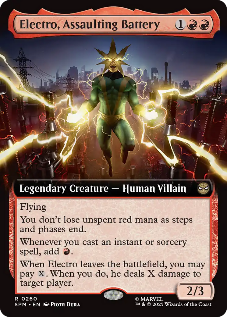 Electro, Assaulting Battery (Extended Art) [Marvel's Spider-Man] | Game Master's Emporium (The New GME)