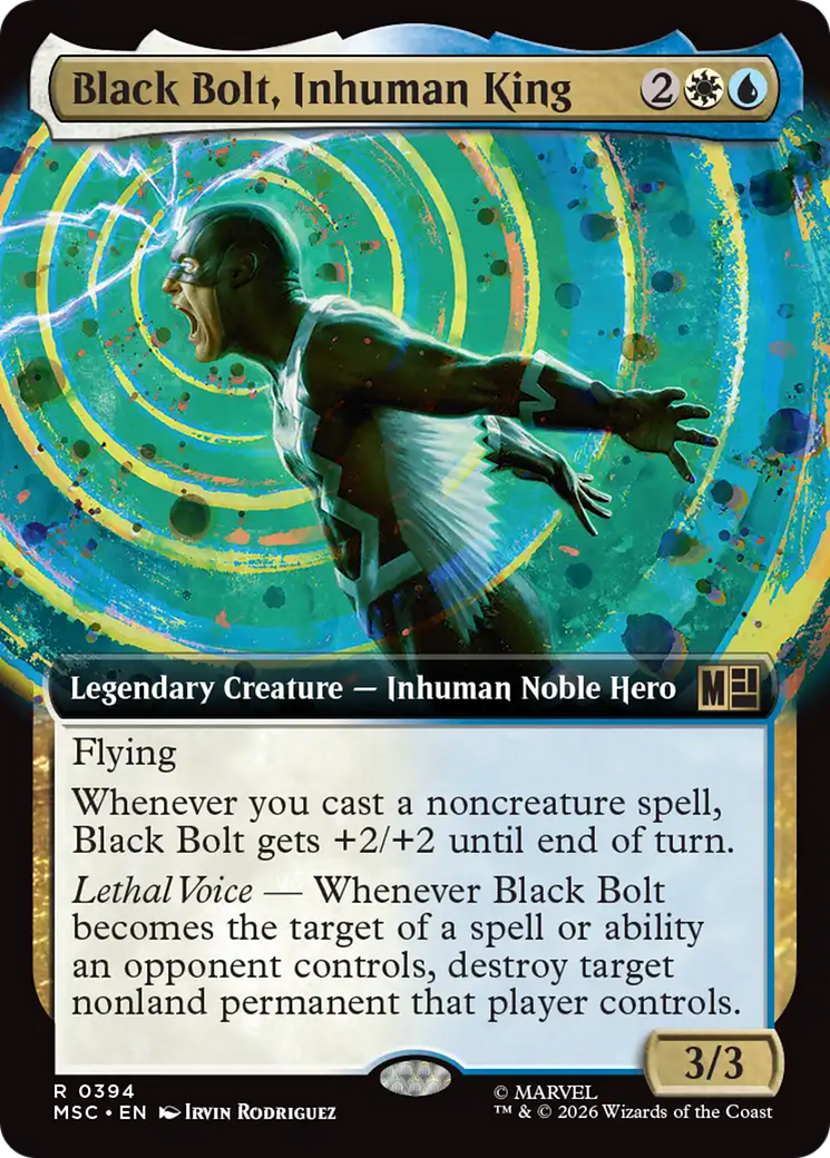 Black Bolt, Inhuman King (Extended Art) [Marvel Super Heroes Commander] | Game Master's Emporium (The New GME)