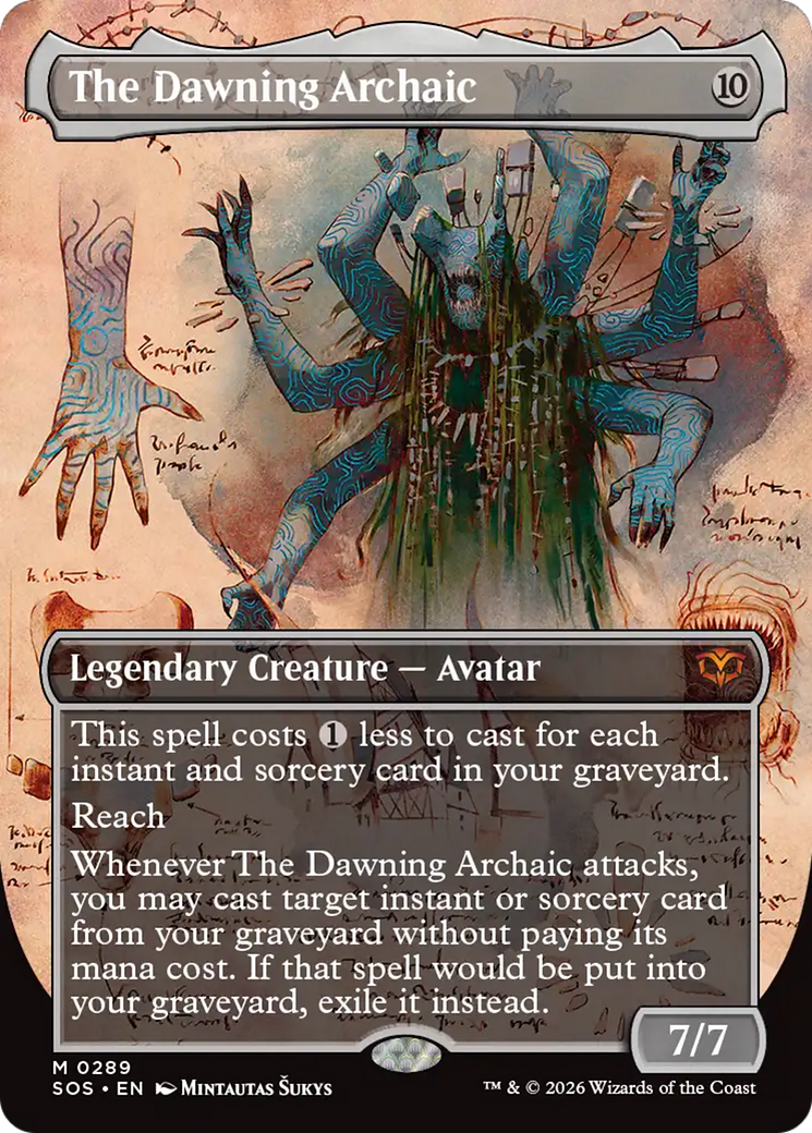 The Dawning Archaic (Borderless) [Secrets of Strixhaven] | Game Master's Emporium (The New GME)