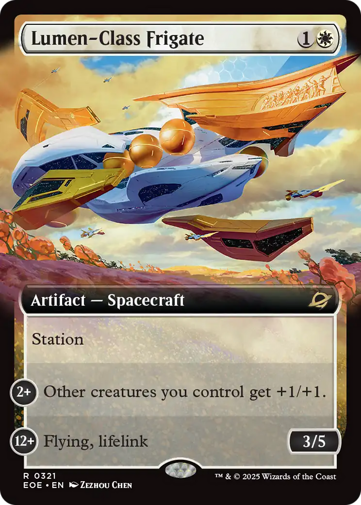 Lumen-Class Frigate (Extended Art) [Edge of Eternities] | Game Master's Emporium (The New GME)