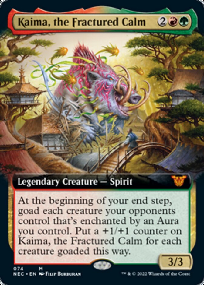 Kaima, the Fractured Calm (Extended Art) [Kamigawa: Neon Dynasty Commander] | Game Master's Emporium (The New GME)