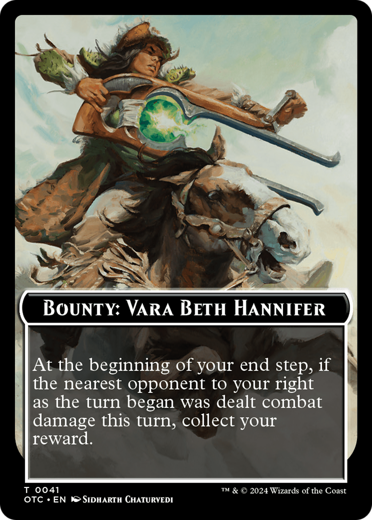 Bounty: Vara Beth Hannifer // Bounty Rules Double-Sided Token [Outlaws of Thunder Junction Commander Tokens] | Game Master's Emporium (The New GME)