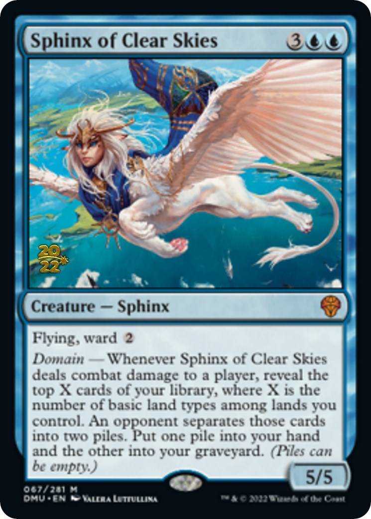 Sphinx of Clear Skies [Dominaria United Prerelease Promos] | Game Master's Emporium (The New GME)