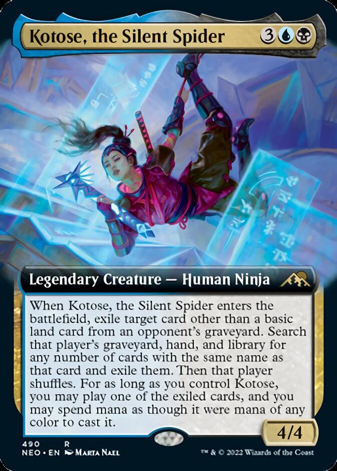Kotose, the Silent Spider (Extended Art) [Kamigawa: Neon Dynasty] | Game Master's Emporium (The New GME)