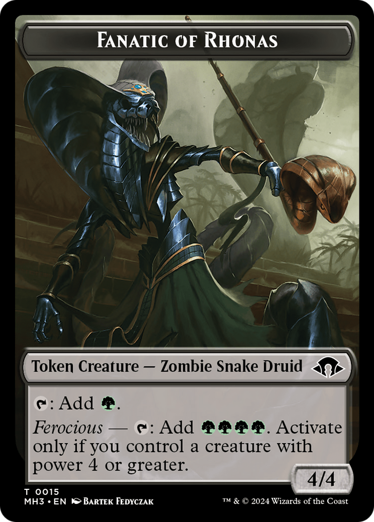 Fanatic of Rhonas Token [Modern Horizons 3 Tokens] | Game Master's Emporium (The New GME)