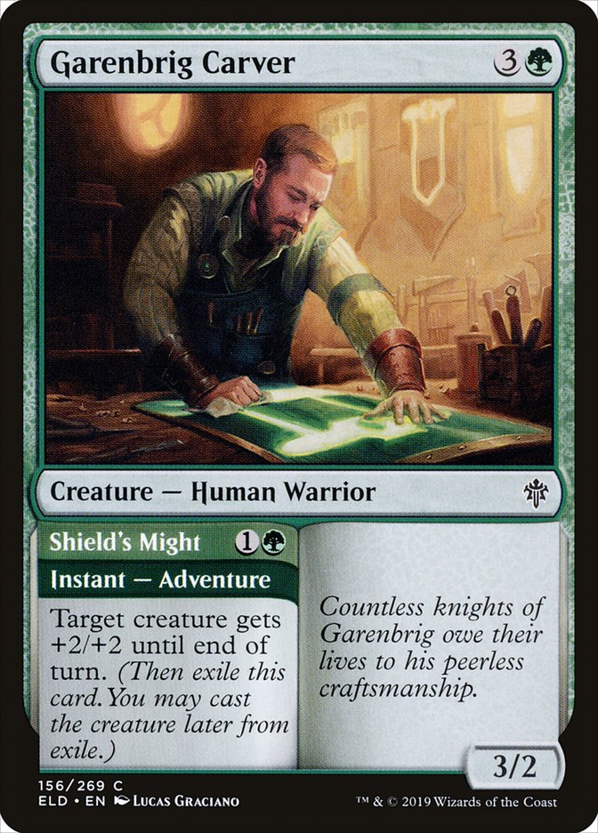 Garenbrig Carver // Shield's Might [Throne of Eldraine] | Game Master's Emporium (The New GME)