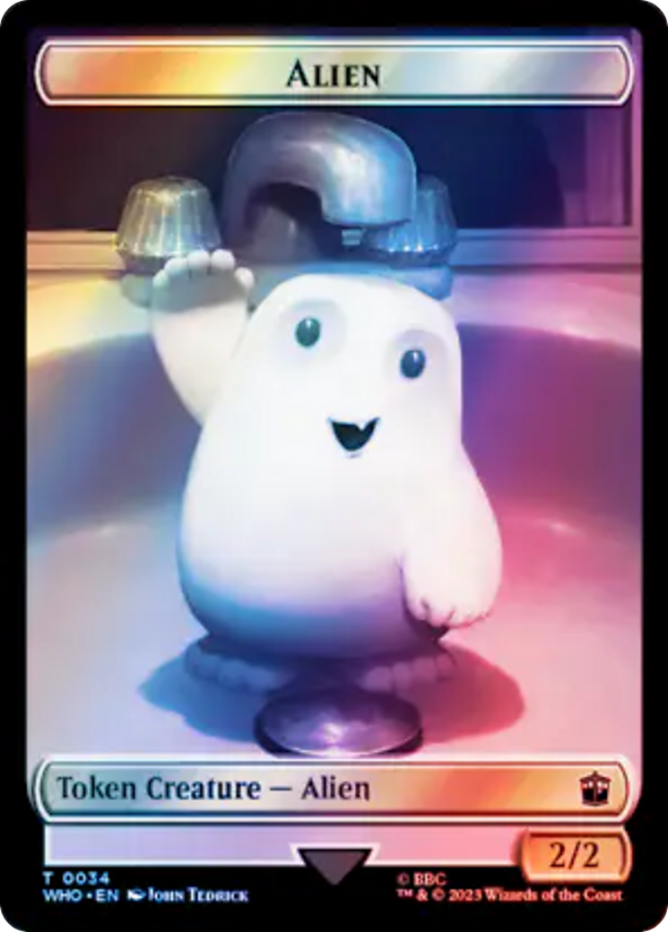 Alien // Clue (0053) Double-Sided Token (Surge Foil) [Doctor Who Tokens] | Game Master's Emporium (The New GME)