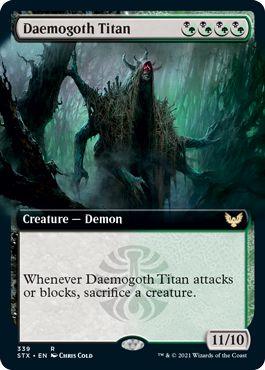 Daemogoth Titan (Extended Art) [Strixhaven: School of Mages] | Game Master's Emporium (The New GME)
