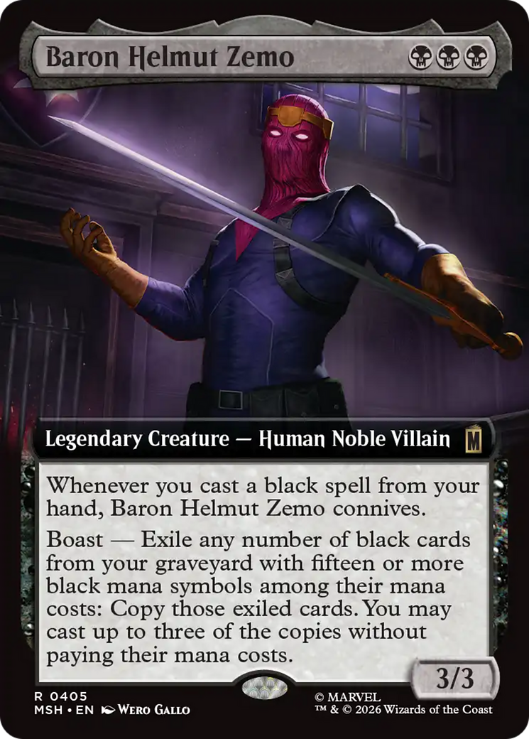 Baron Helmut Zemo (Extended Art) [Marvel Super Heroes] | Game Master's Emporium (The New GME)