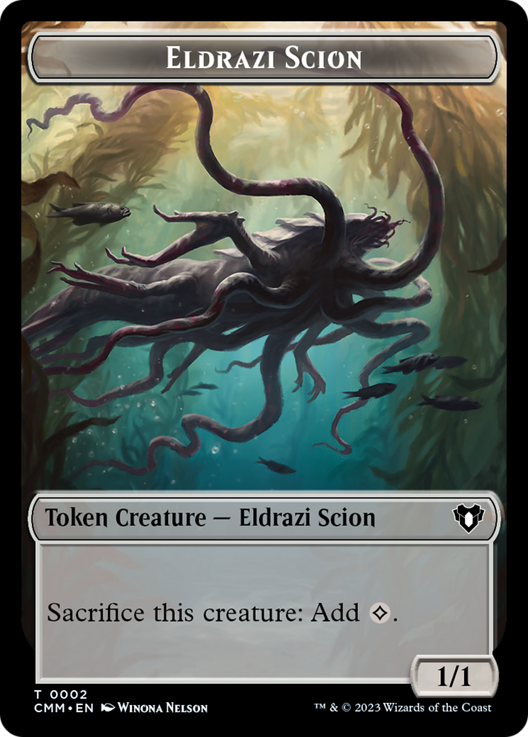 Manifest // Eldrazi Scion Double-Sided Token [Commander Masters Tokens] | Game Master's Emporium (The New GME)