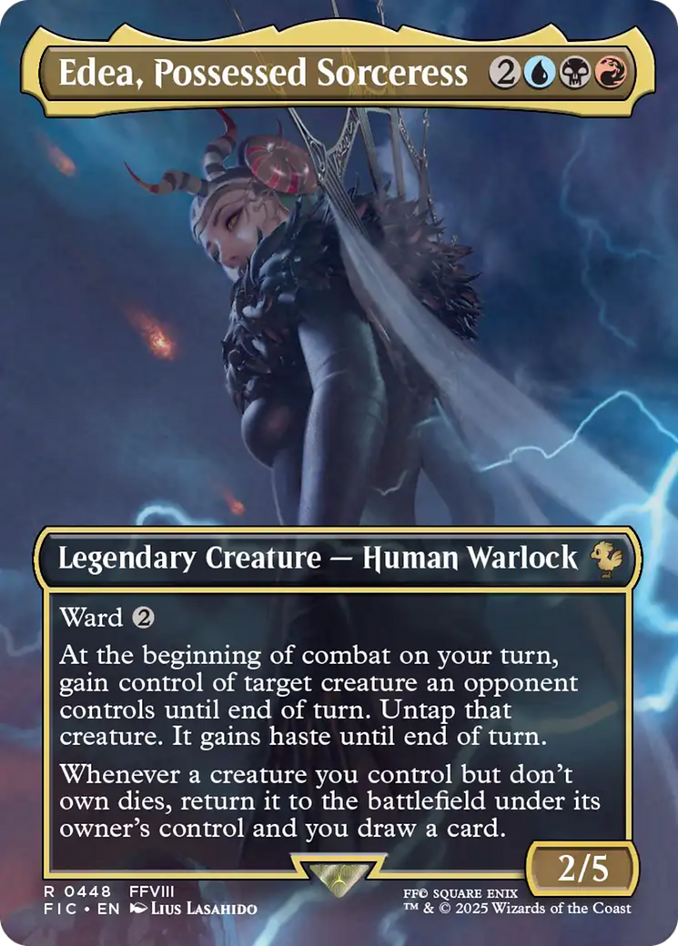 Edea, Possessed Sorceress (Borderless) [FINAL FANTASY Commander] | Game Master's Emporium (The New GME)