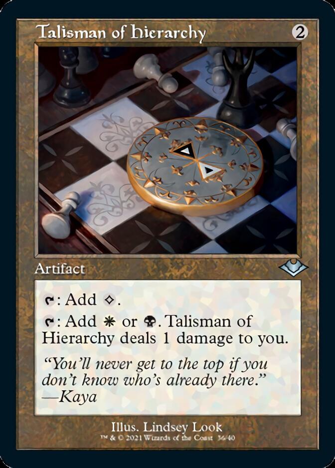 Talisman of Hierarchy (Retro Foil Etched) [Modern Horizons] | Game Master's Emporium (The New GME)