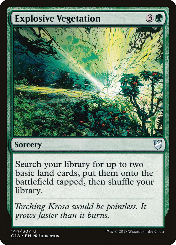 Explosive Vegetation [Commander 2018] | Game Master's Emporium (The New GME)