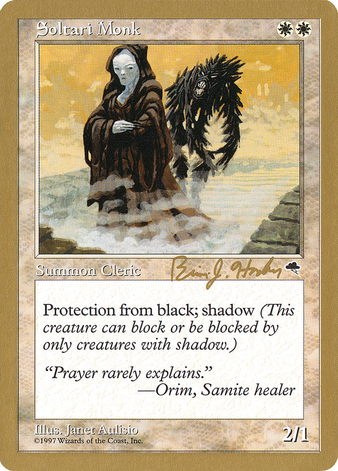 Soltari Monk (Brian Hacker) [World Championship Decks 1998] | Game Master's Emporium (The New GME)