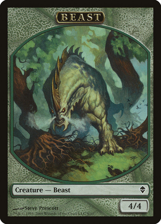 Beast Token [Zendikar Tokens] | Game Master's Emporium (The New GME)