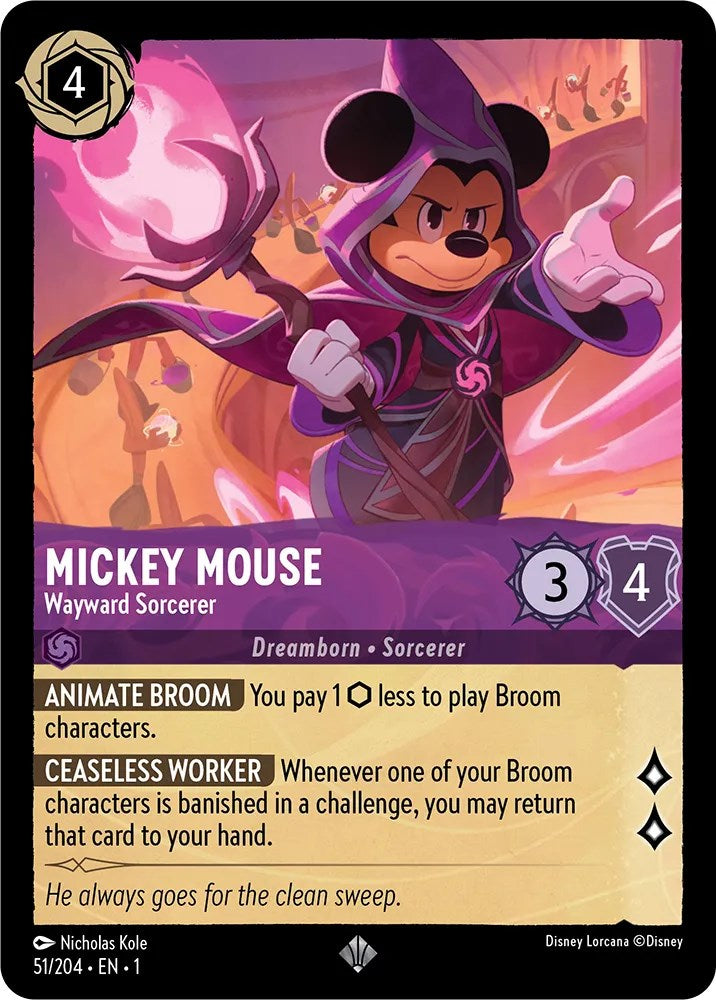 Mickey Mouse - Wayward Sorcerer (51/204) [The First Chapter] | Game Master's Emporium (The New GME)