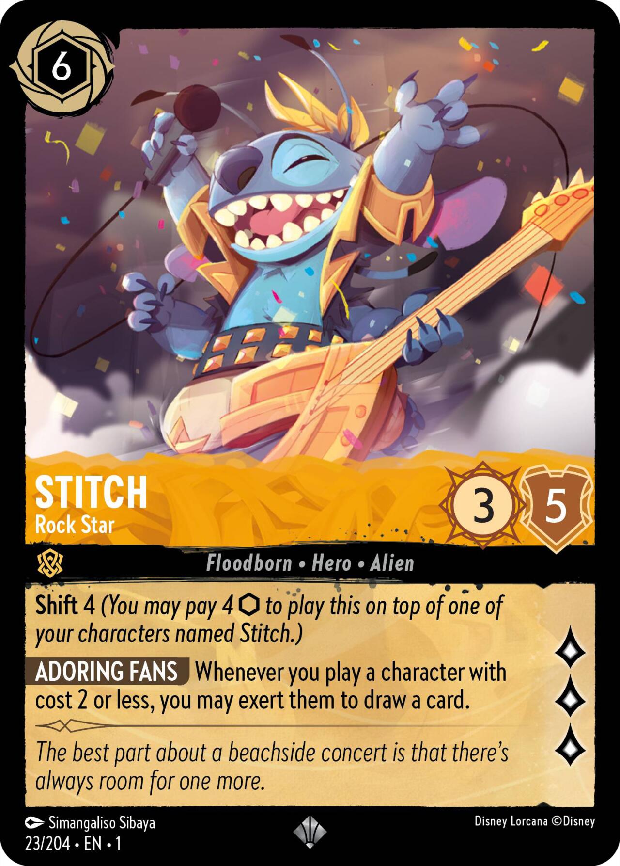 Stitch - Rock Star (23/204) [The First Chapter] | Game Master's Emporium (The New GME)