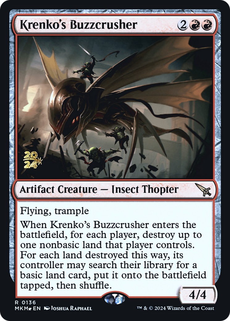 Krenko's Buzzcrusher [Murders at Karlov Manor Prerelease Promos] | Game Master's Emporium (The New GME)
