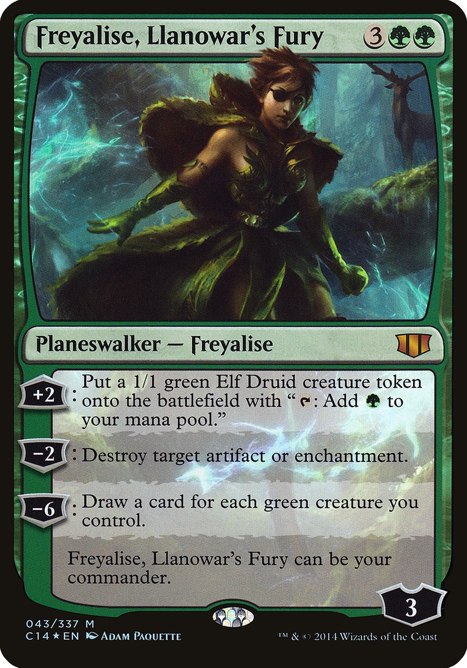 Freyalise, Llanowar's Fury (Oversized) [Commander 2014 Oversized] | Game Master's Emporium (The New GME)