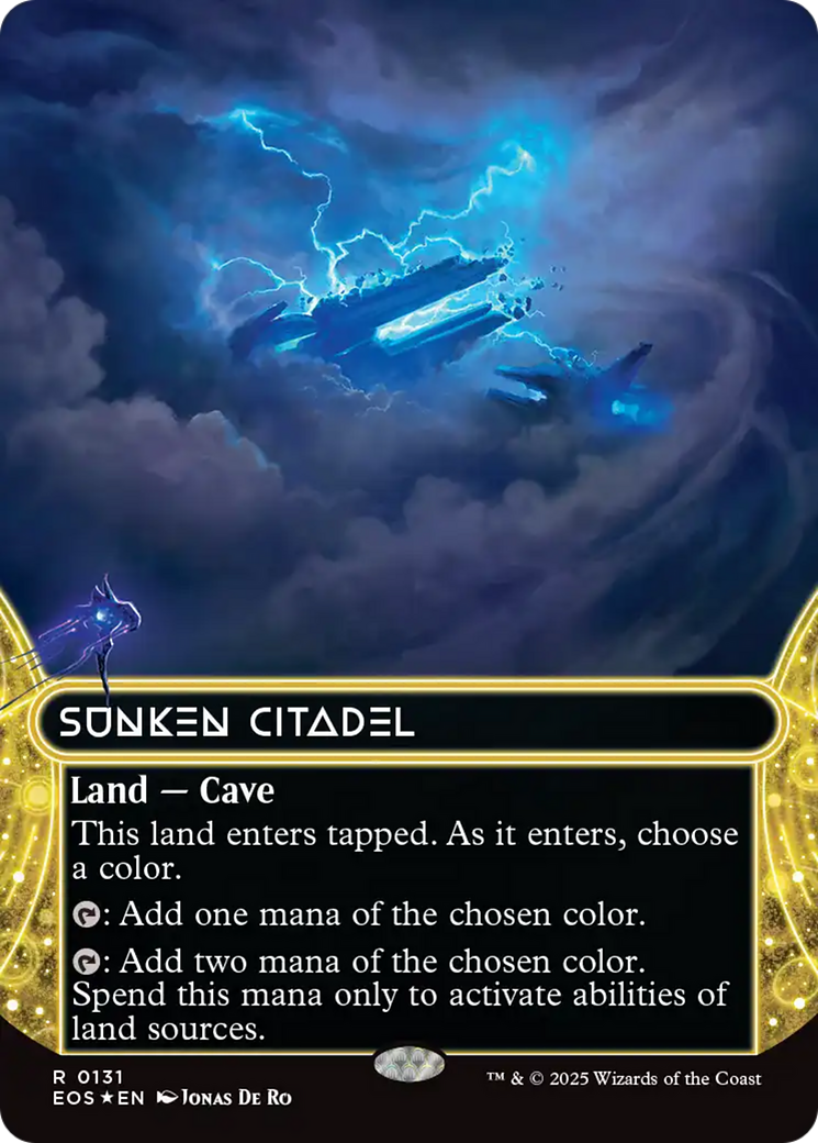 Sunken Citadel (0131) (Borderless) (Galaxy Foil) [Edge of Eternities: Stellar Sights] | Game Master's Emporium (The New GME)