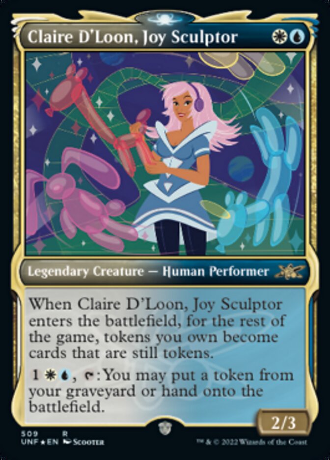 Claire D'Loon, Joy Sculptor (Showcase) (Galaxy Foil) [Unfinity] | Game Master's Emporium (The New GME)