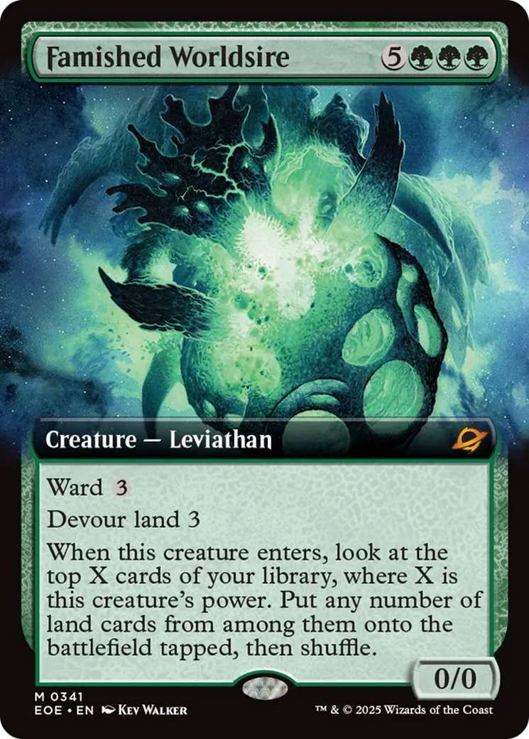 Famished Worldsire (Extended Art) [Edge of Eternities] | Game Master's Emporium (The New GME)