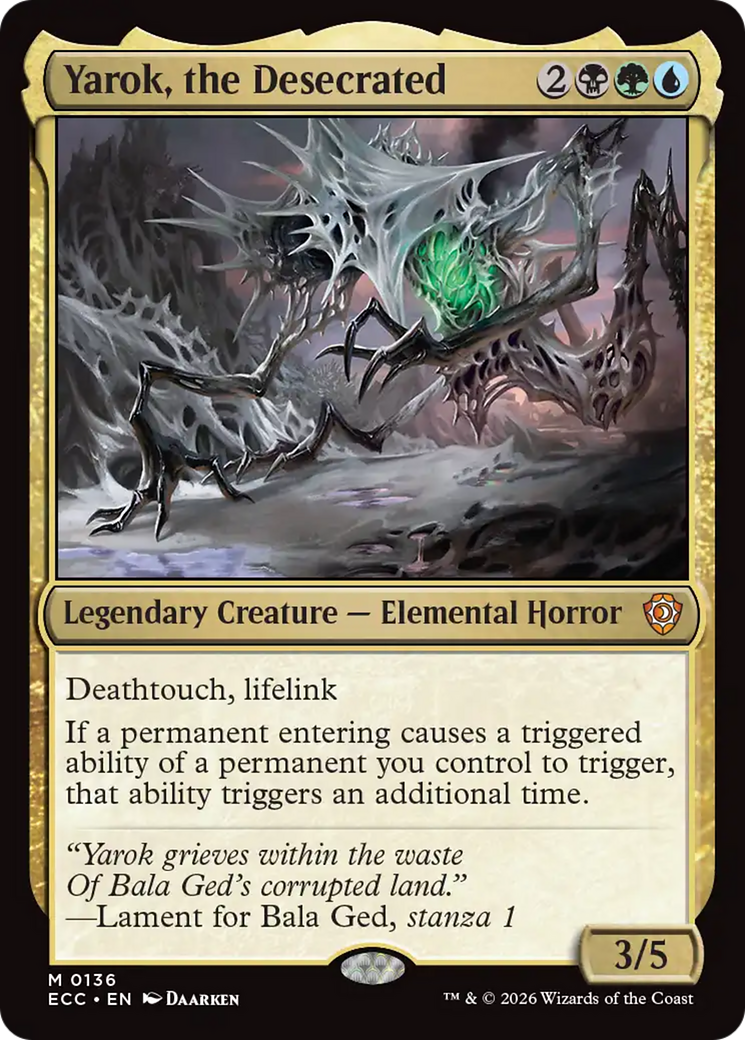 Yarok, the Desecrated [Lorwyn Eclipsed Commander] | Game Master's Emporium (The New GME)