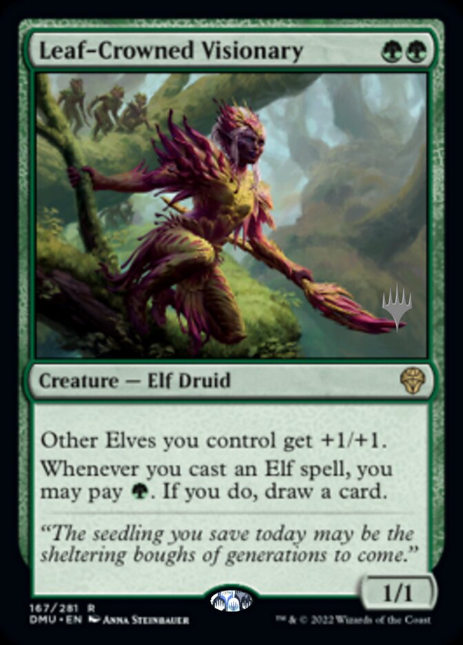 Leaf-Crowned Visionary (Promo Pack) [Dominaria United Promos] | Game Master's Emporium (The New GME)