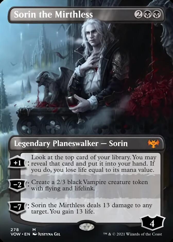 Sorin the Mirthless (Borderless) [Innistrad: Crimson Vow] | Game Master's Emporium (The New GME)