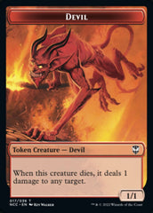 Soldier (33) // Devil Double-Sided Token [Streets of New Capenna Commander Tokens] | Game Master's Emporium (The New GME)