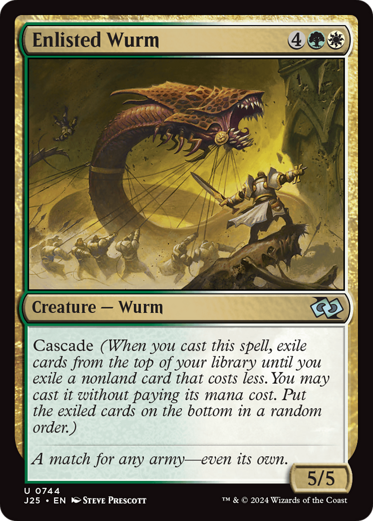 Enlisted Wurm [Foundations Jumpstart] | Game Master's Emporium (The New GME)