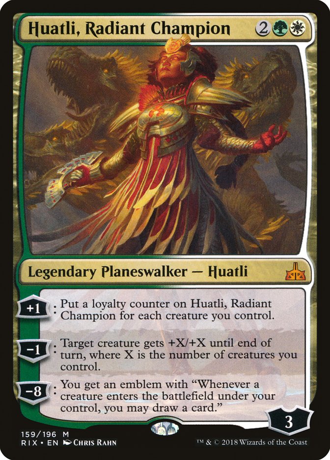 Huatli, Radiant Champion [Rivals of Ixalan] | Game Master's Emporium (The New GME)