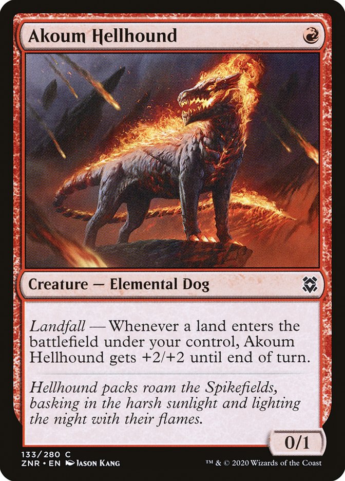 Akoum Hellhound [Zendikar Rising] | Game Master's Emporium (The New GME)