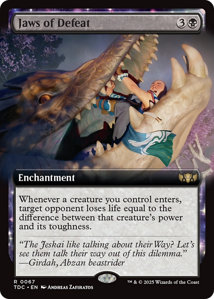 Jaws of Defeat (Extended Art) [Tarkir: Dragonstorm Commander] | Game Master's Emporium (The New GME)