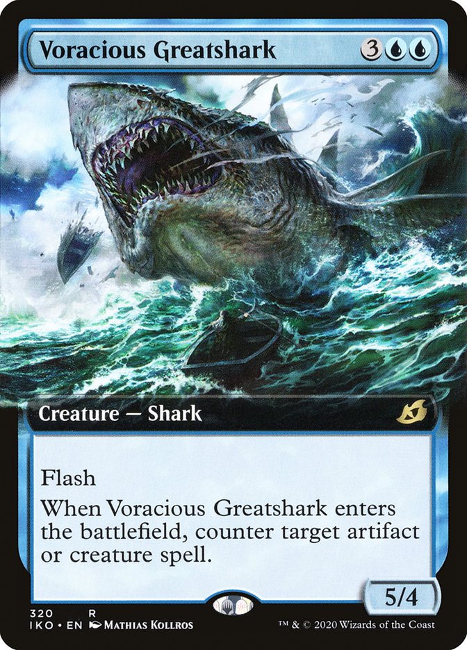 Voracious Greatshark (Extended Art) [Ikoria: Lair of Behemoths] | Game Master's Emporium (The New GME)